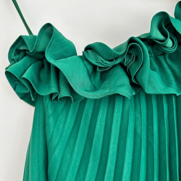 BCBGMaxAzria Evergreen CECE One Shoulder Dress Size XXS New - Picture 6 of 8